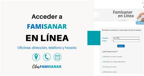 crear usuario famisanar colsubsidio|Famisanar en Linea